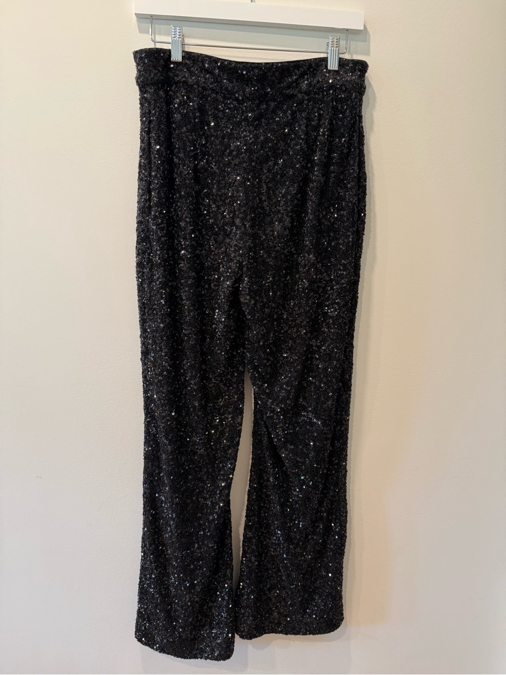 Express Black Sequin Boot Cut Pants